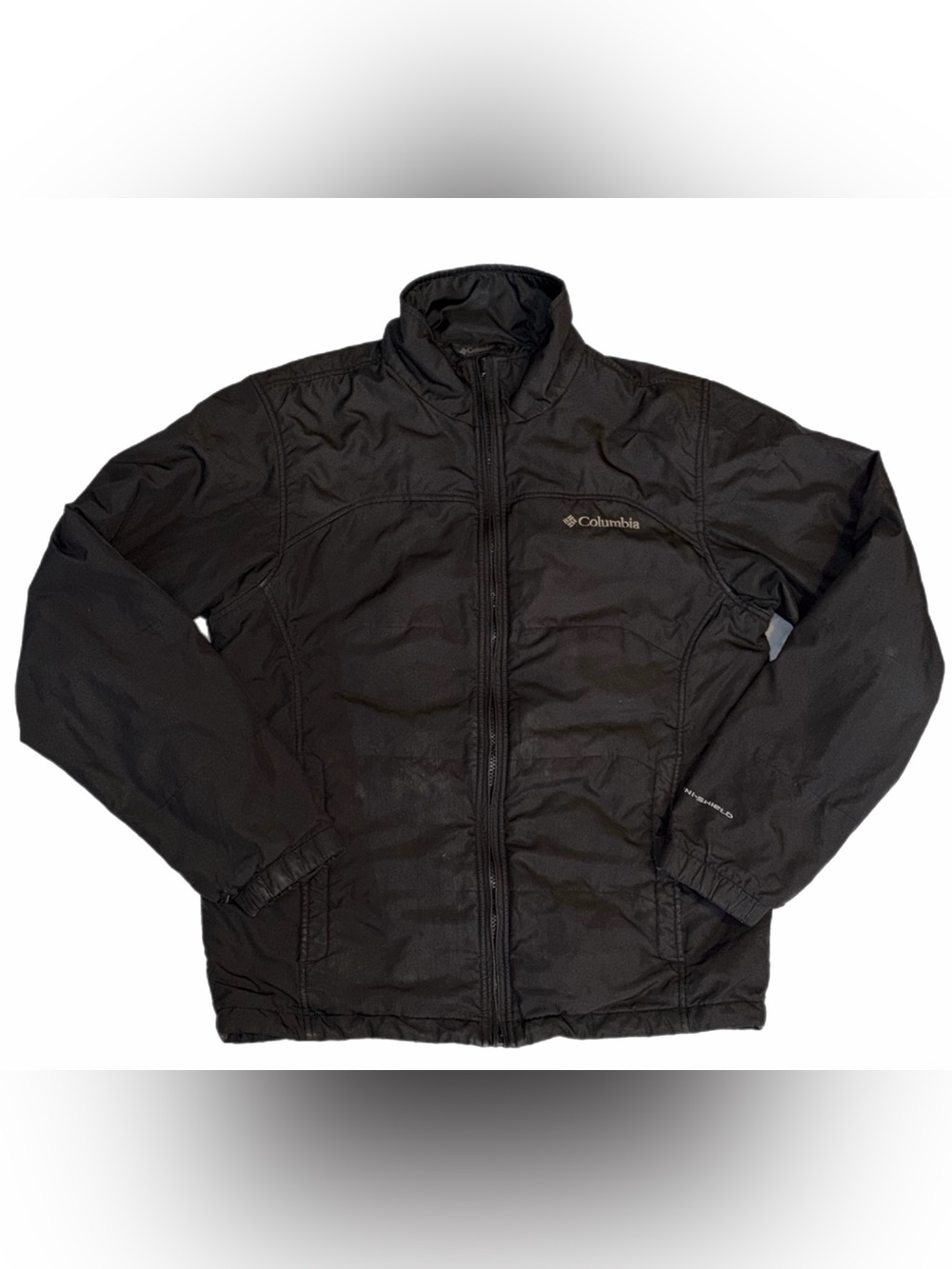 Columbia Interchange Jacket Men M Black Puffer Jacket Full Zip- READ DESCRIPTION